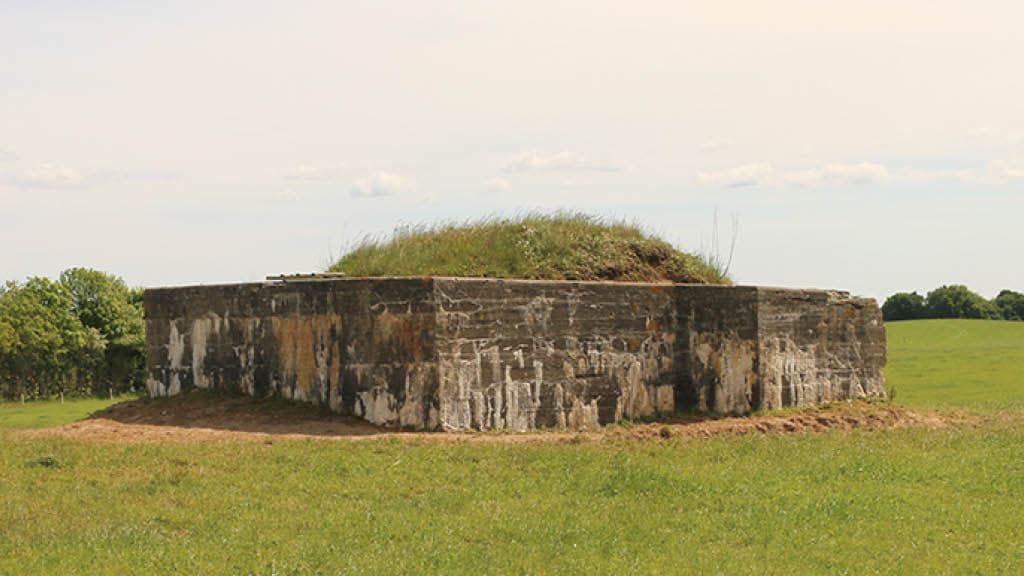 Sikringsstilling Nord kamufleret som gravhøje