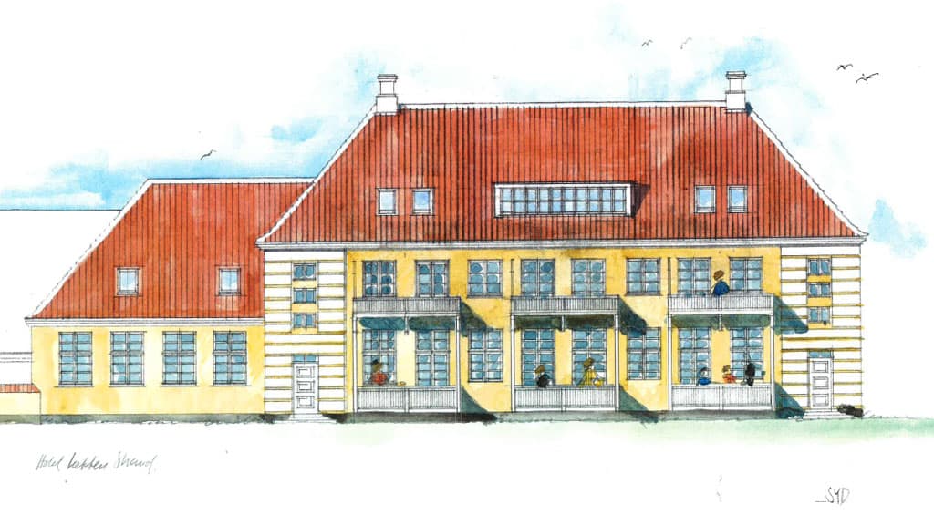 Hotel Løkken Strand tegning