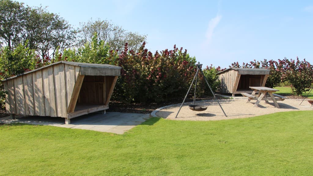 Shelters på Kirkelunden ved Veggerby Kirke