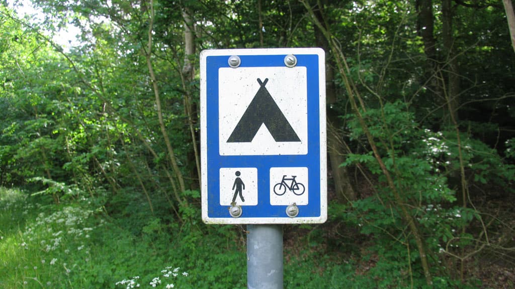 Teltplads i Bjergeskoven ved Rebild