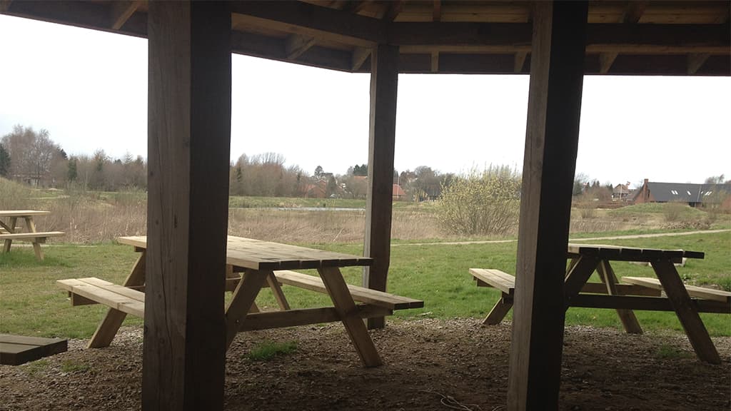 Bålhytte og shelter ved Skodborg Børnesø
