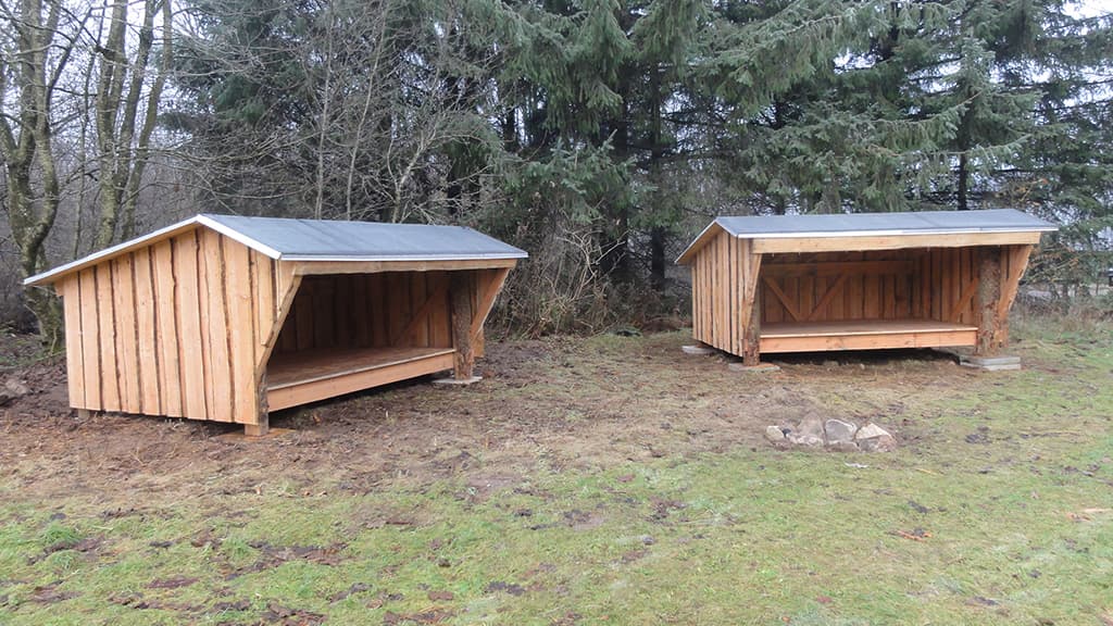Shelters ved Klebæk, Bække