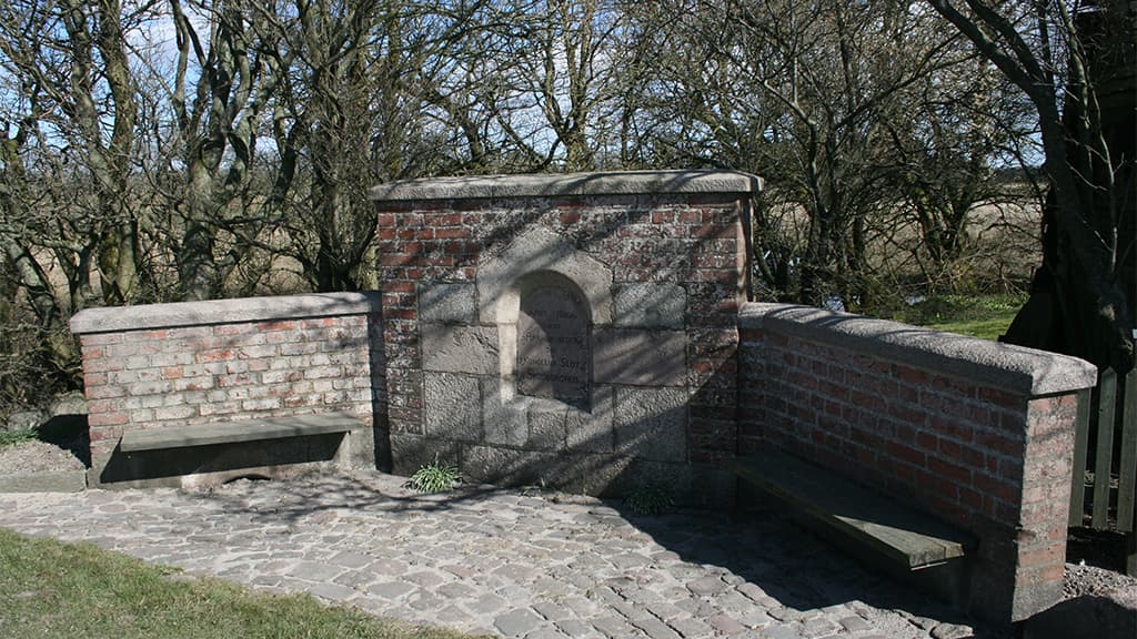 Skodborghus mindesten for gammel kongeborg ved Kongeåen