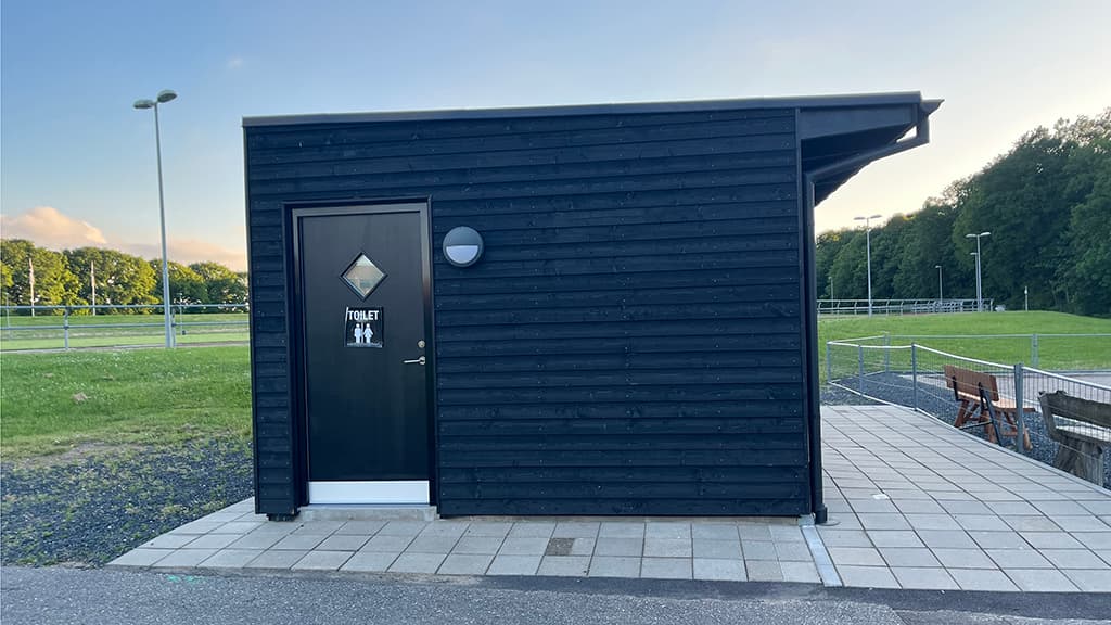 toilet ved Vejen Atletikstation