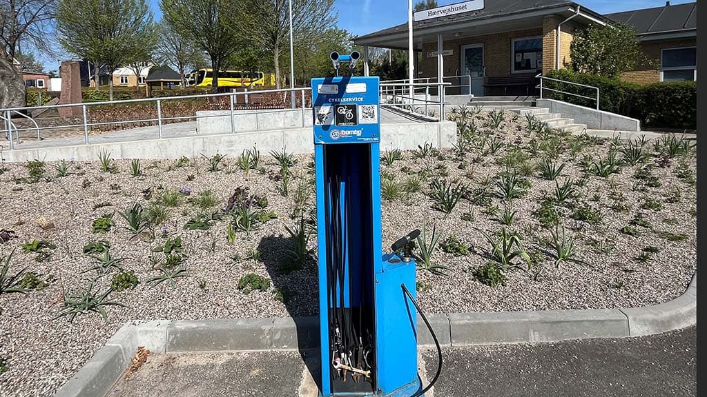 Cykelstation i Hærvejsknudepunkt Bække