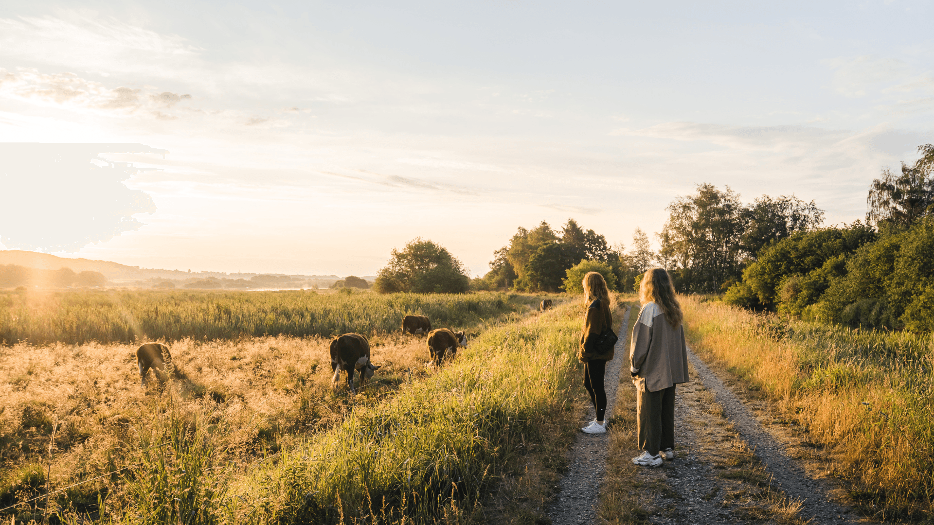 Piger på tur i Vejle Ådal