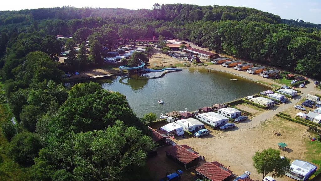 Luftfoto over Randbøldal Camping