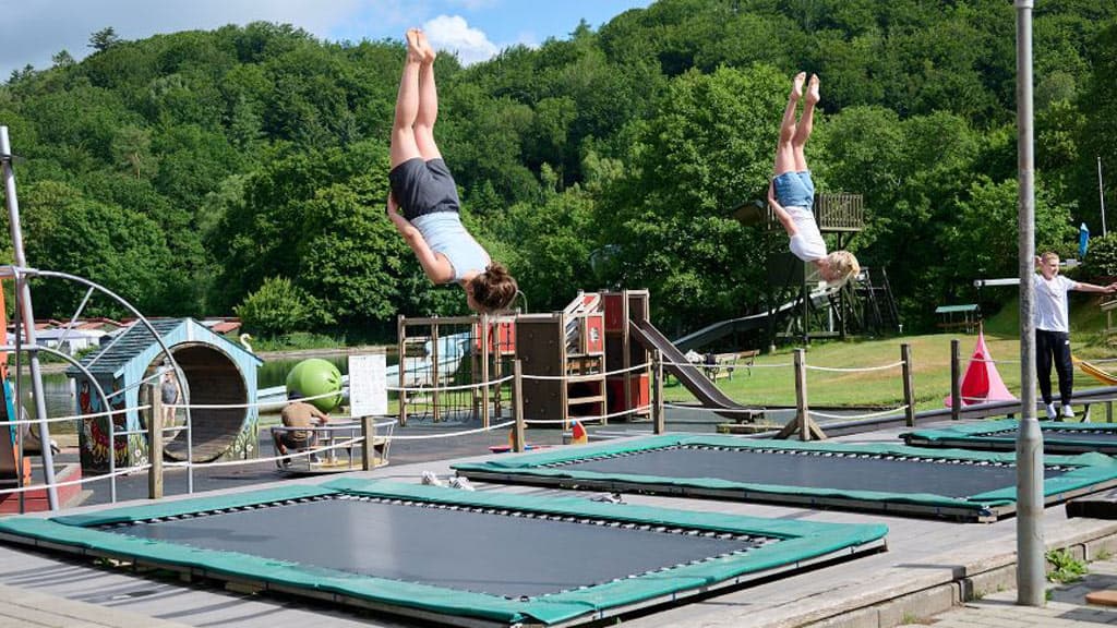 Trampoliner på Randbøldal Camping
