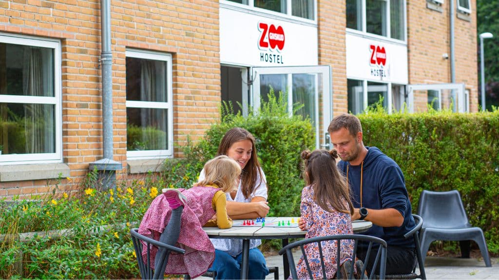 Hygge med brætspil på GIVSKUD ZOO HOSTEL