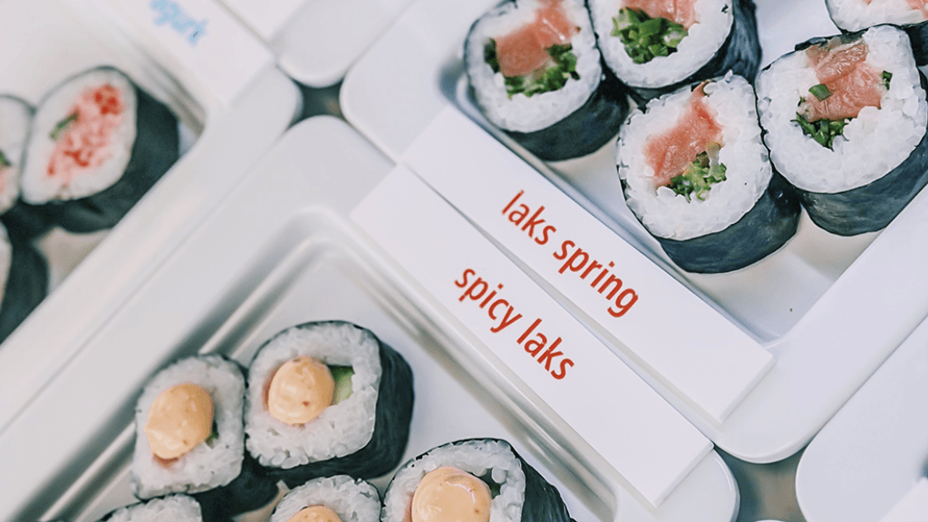 Sushi mit Lachs