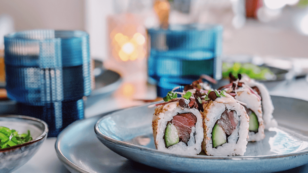Sushi mit Lachs