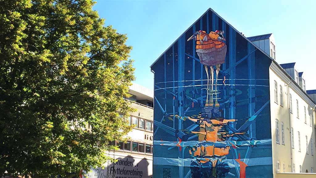 Street art "Out in the Open" - TONE & SEPE - Ladegaardsgade 1A