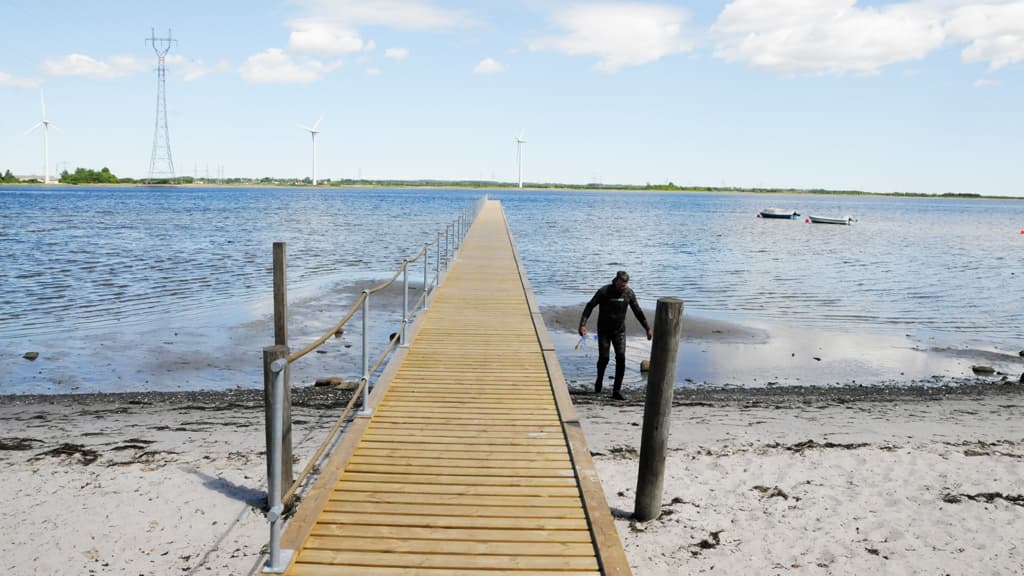Badebro ved Hesteskoen Badestrand