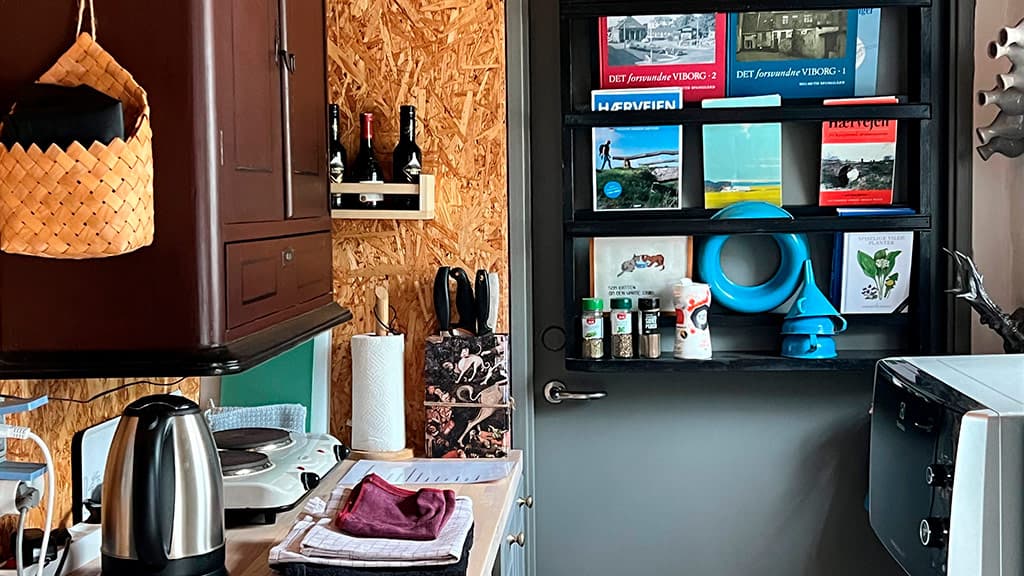 Küchenbereich am Hjarbæk Pilgrimsherberg