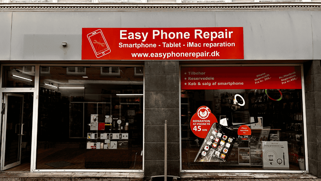 EasyPhone Repair vindue i Aabenraa