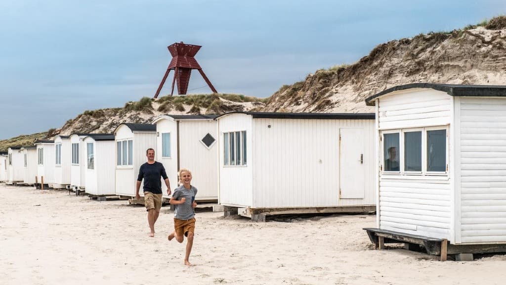 Badehuse på Blokhus strand