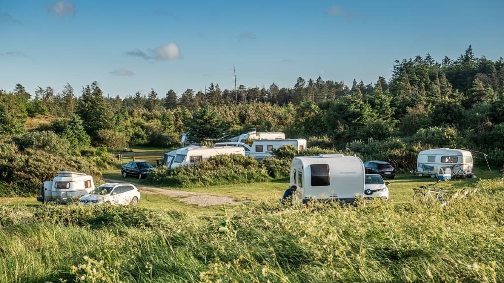 Campingvogne ved Svinkløv camping