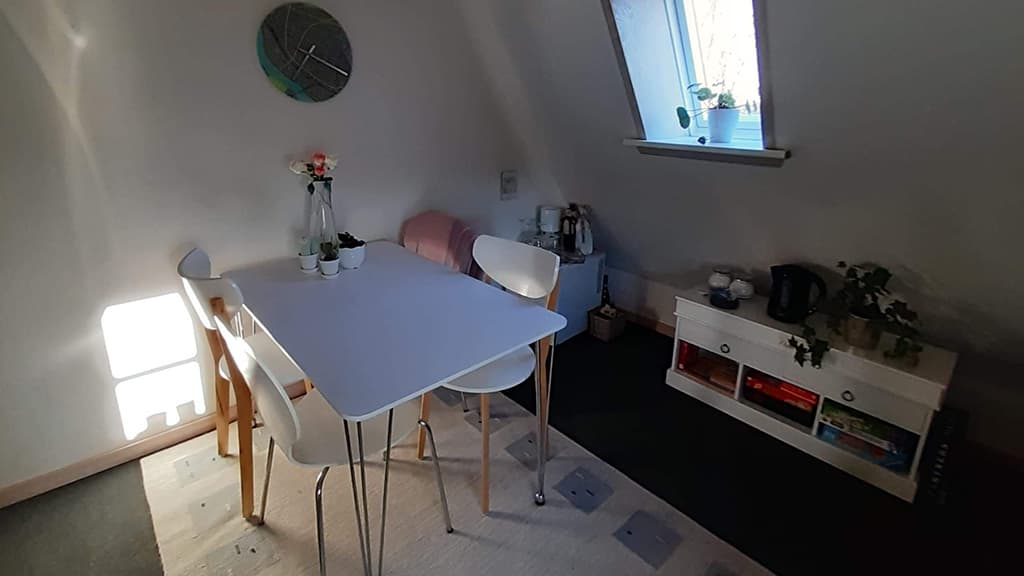 Fællesrum på Teglgården, bed and breakfast ved Bække